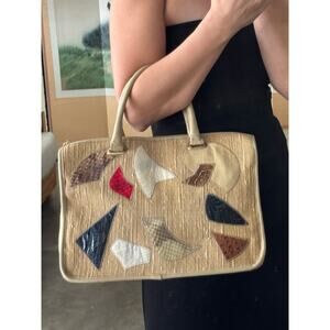 Vintage 1970s Patchwork Eel Leather Purse